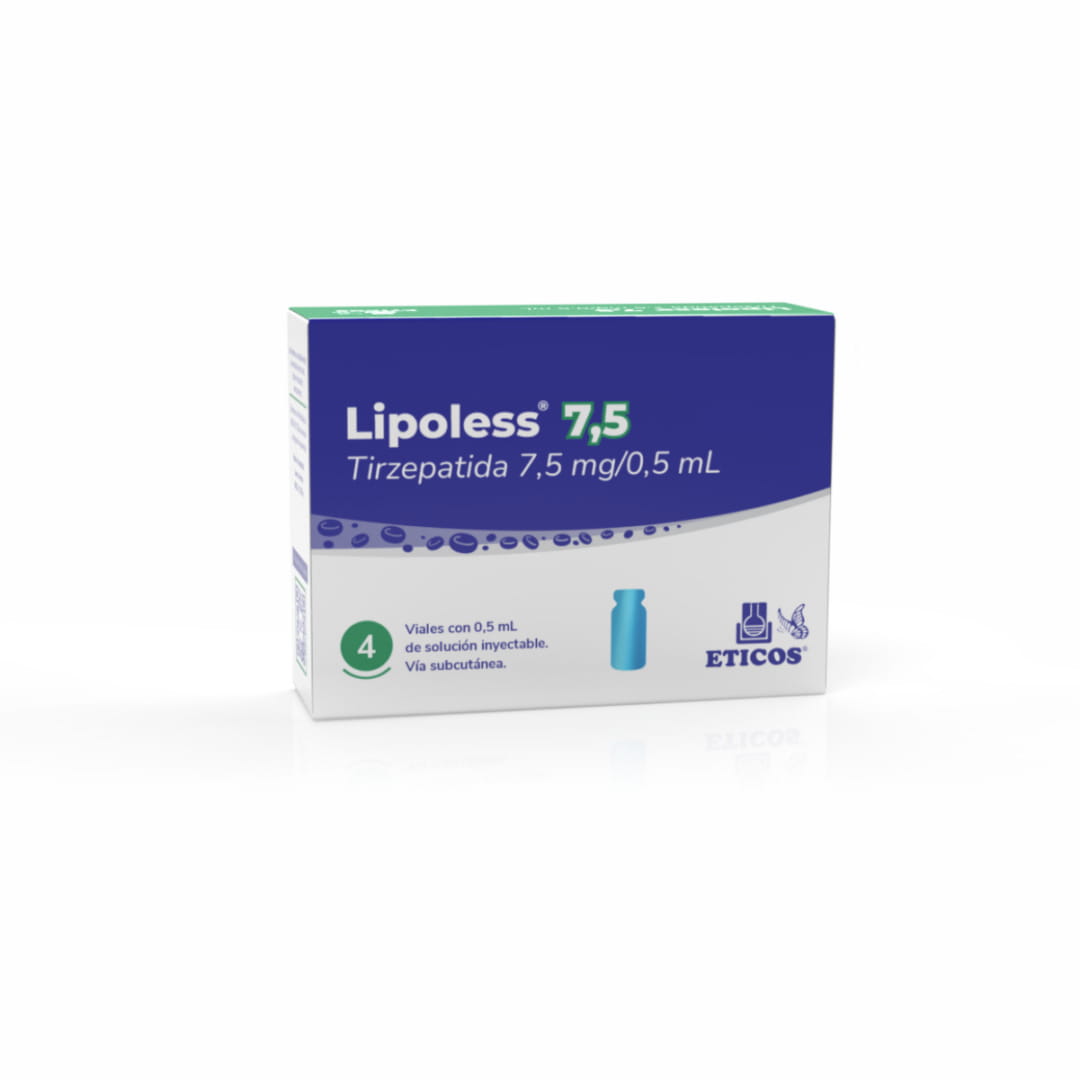 Tirzepatida Lipoless 7,5mg/vial (4 vials = 30mg) {REFRIGERADO} Éticos Laboratorios